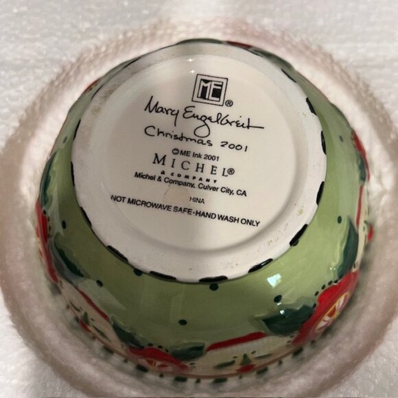 Mary Engelbreit Maryment Bowl 78141N Christmas Xmas Holiday 2001 W/Box - Picture 3 of 4